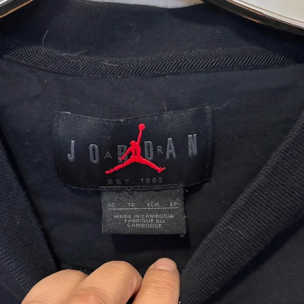 Jordan Black and Gold Graphic Crewneck Sweater